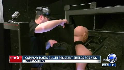 Colorado company making bullet-resistant shields for kids
