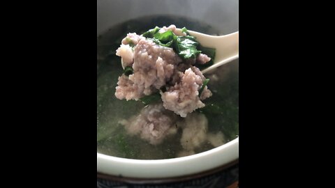 #Shorts Chinese Meatball Soup 汆丸子汤