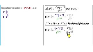 Laplace-Transformation via Gammafunktion ►Teil 3 (Beispiel mit Problem)