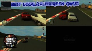 GTA IV Split Screen - Racing on Track with Old Cars [Gameplay]