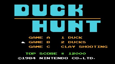 Duck Hunt (1984) 999,999 score (2 Ducks) [NES Zapper] [NES]
