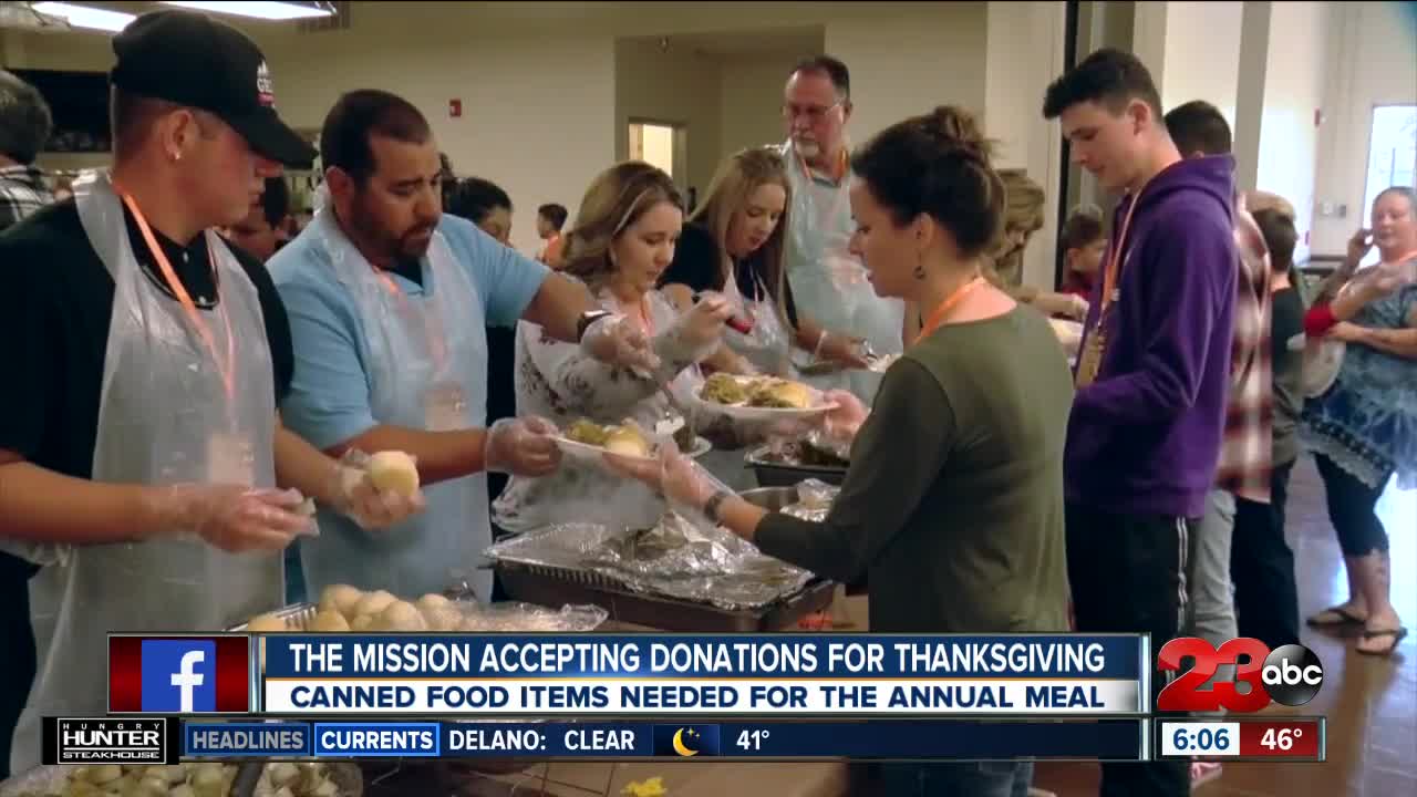 Mission Accepting Donations for Thanksgiving