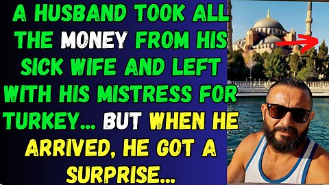 A husband took all the money from his sick wife and left with his mistress for Turkey...But