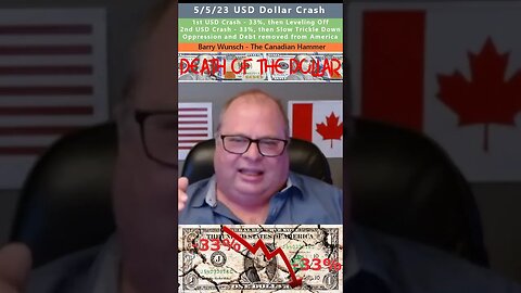 Two USD Dollar Crashes of 33% each prophecy - Barry Wunsch 5/5/23