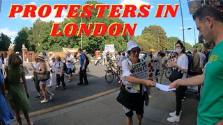 PROTESTORS IN LONDON