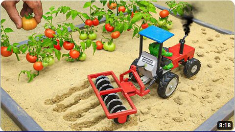 diy mini tractor PART-10 making agriculture disc Harrows plough machine science project