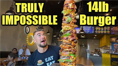 "TRULY IMPOSSIBLE" 14LB UNBEATEN BURGER CHALLENGE ($300) | The "CN TOWER" CHALLENGE in Toronto