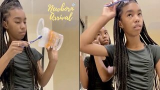 Diddy Twin Daughters Use Toothbrush To Lay Their Edges! 💁🏾‍♀️