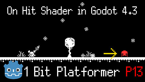 On Hit Make Enemy Red Shader Script ~ 1 Bit Platformer Part 13 ~ Godot 4.3