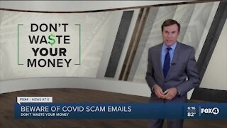 COVID email scam warning