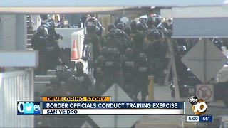 Border officials mobilize for a massive training exercise