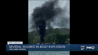 Boat explosion injures several people in Georgia