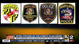 Baltimore Police coordinating extra state police officers in crime fight