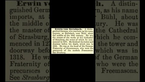 Erwin von Steinbach: Encyclopedia of Freemasonry By Albert G. Mackey