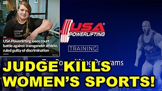Transgender powerlifter WINS! Judge rules it is DISCRIMINATORY for WOMAN to compete against WOMEN!
