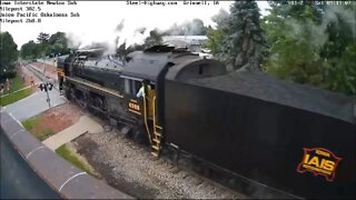 EB Iowa Interstate Steam with IAIS 6988 at Grinnell, IA on June 11, 2022 #SteelHighway