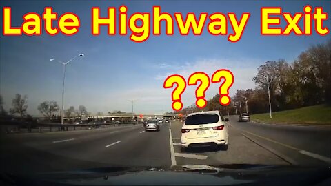 Driver attempting late highway exit cuts me off. | Caught On Dashcam | Close Call | Footage Show