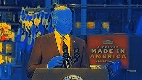 Two Words: Biden's Made in America Gaffe as a Video Painting