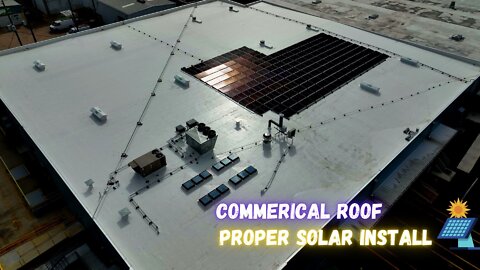 Commercial Flatroof Install with Solar Panels