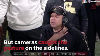 Sean Payton Makes Choking Gesture Towards Falcons Player