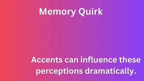 Memory Quirk