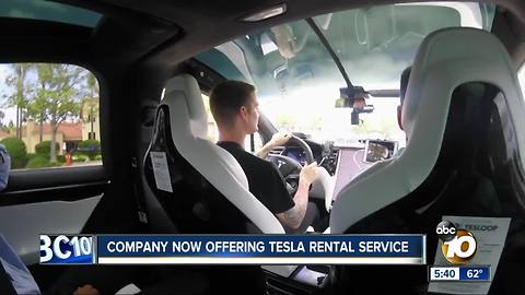 Company offering Tesla rental service