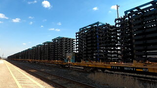 CN 8909 Engines Manifest Train Westbound In Ontario