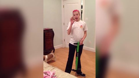 Young Girl Teaches “The Back Bounce Back” Pogo Stick Skill