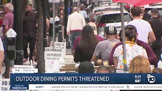 Future uncertain for sidewalk, on-street dining