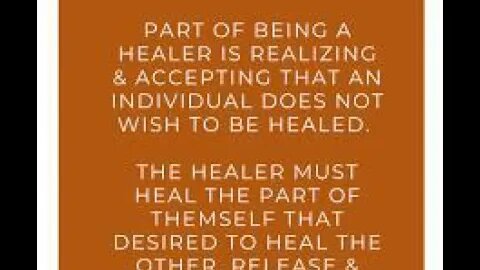 (Series For Mankind: Lesson #175) Realizing NOT EVERYBODY WANTS TO BE HEALED