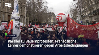 Parallel zu Bauernprotesten: Französische Lehrer demonstrieren gegen Arbeitsbedingungen