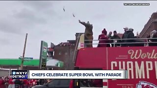 Fisher reprises beer celebration at Chiefs Super Bowl parade