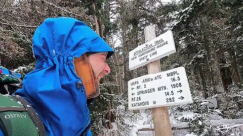 Appalachian Trail - Winter-SOBO11-New Hampshire Is Here - Andover to NH Rt 2 - Part 3