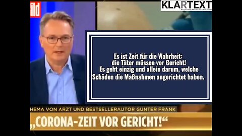 Dr. Gunter Frank bei "Bild": Anklage des Staatsverbrechens!