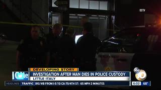 Investigation after man dies in San Diego police custody