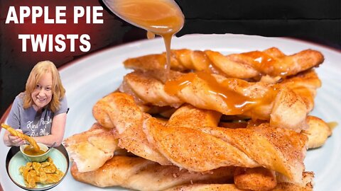 Easy Apple Pie Twists with Caramel Dipping Sauce