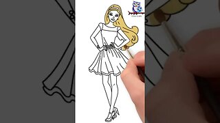 Draw Barbie Girl #drawing #drawingtutorial #easydraw #barbie