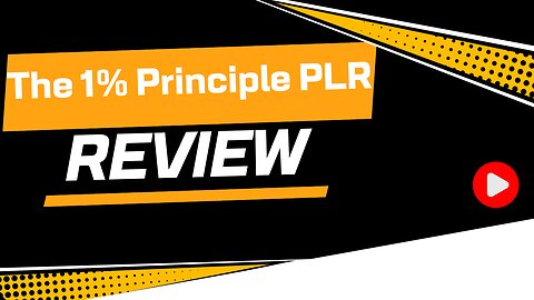 The 1% Principle PLR Review + 4 Bonuses To Make It Work FASTER!