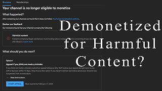 YouTube Demonetized My Channel "harmful content" 😒