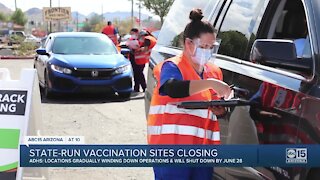 ADHS: Arizona's state-run COVID-19 vaccine sites to shut down by June 28