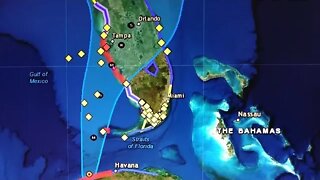 Florida Hurricane Ian. Eye Of The Storm, Wave Heights & Tide & Earthquakes. 9/27/2022