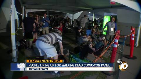 COMIC-CON sleepover: Superfans spend the night to secure a spot for Walking Dead Panel