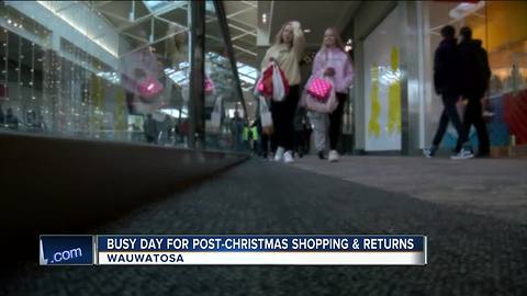 Busy day for post-Christmas shopping and returns