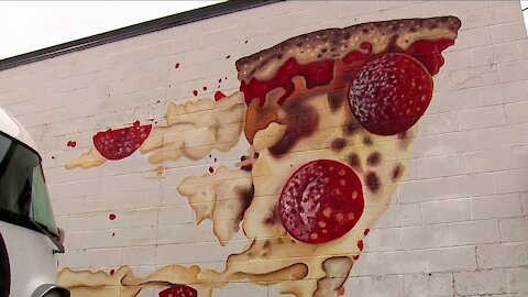 Here's the story behind the biggest slice of pizza in Cleveland -- the much-Instagrammed Pizza Mural