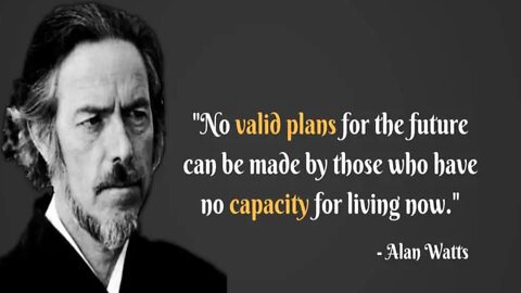 Alan Watts amazing Life Advice!