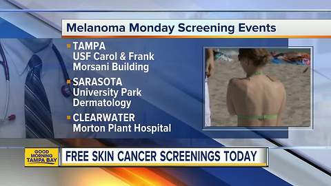 Free skin cancer screenings for Melanoma Monday