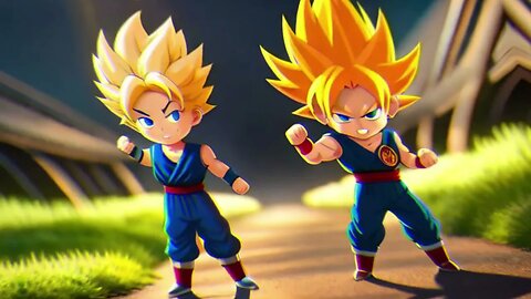 Goku And Vegeta Saiyan Synergy Style Chibi Part 3