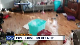 Burst pipes cause big problems for Racine homeowner
