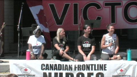 Canadian Frontline Nurses speak at Victoria Freedom Rally
