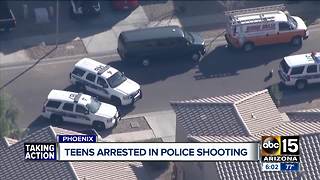 Teens arrested in police shooting in Phoenix